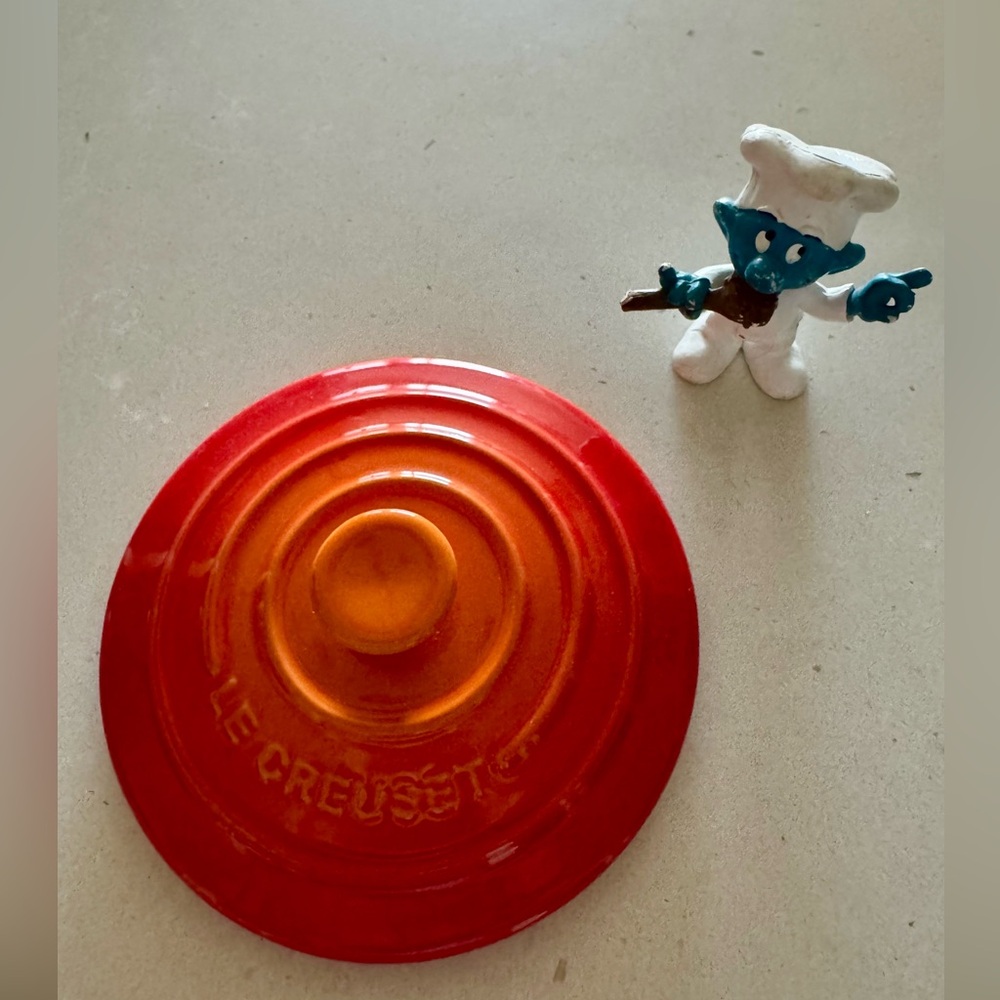 Lid for Le Creuset Stoneware Petite Round Cocotte, Flame